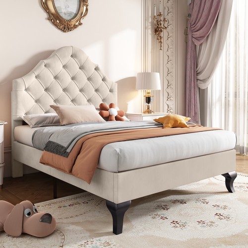 Single bed frame3ft velvet - single,