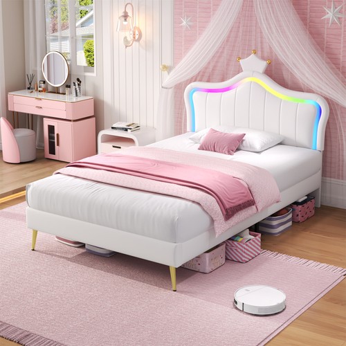 3ft single led bed - bed, crown