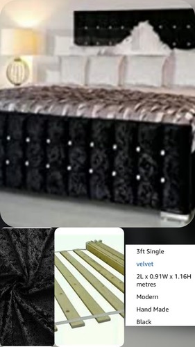 Plush velvet upholstered - plush, bed