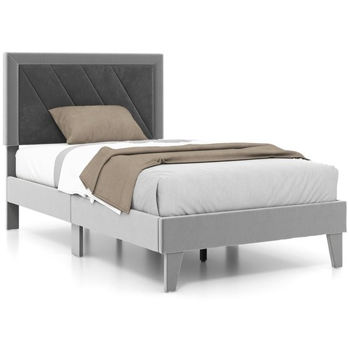 Single grey upholstered high - grey,
