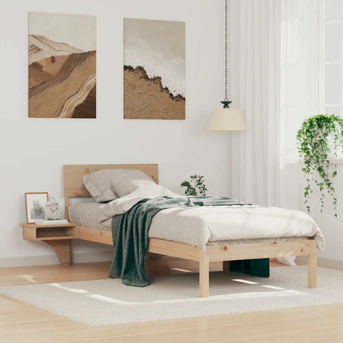 Walplus brown small single - single, bed