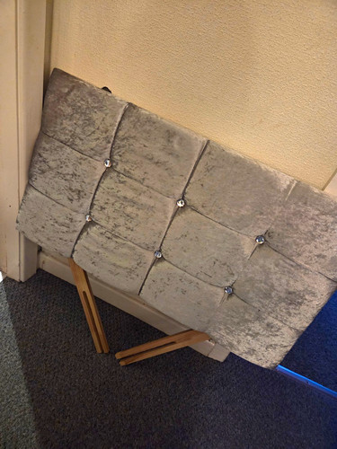 Velvet grey single bed - grey,