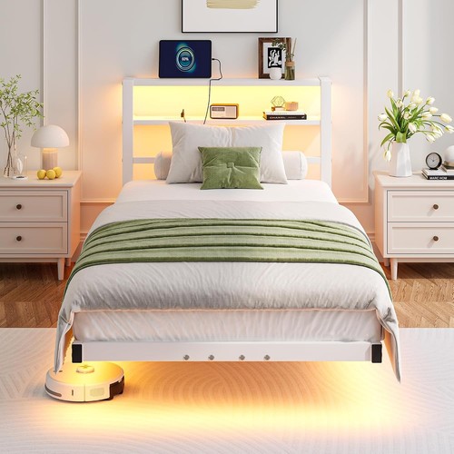 Floating single bed frame - single,