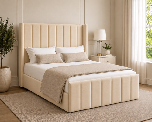 Luxury wingback bed - luxury,