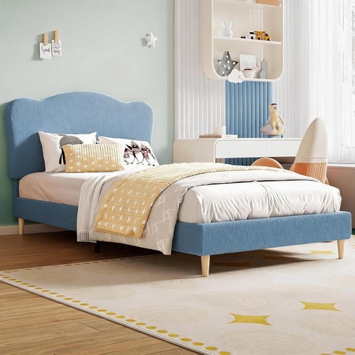 Single bed frame with - frame, velvet