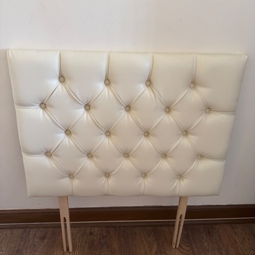 Single bed cream faux - bed, leather